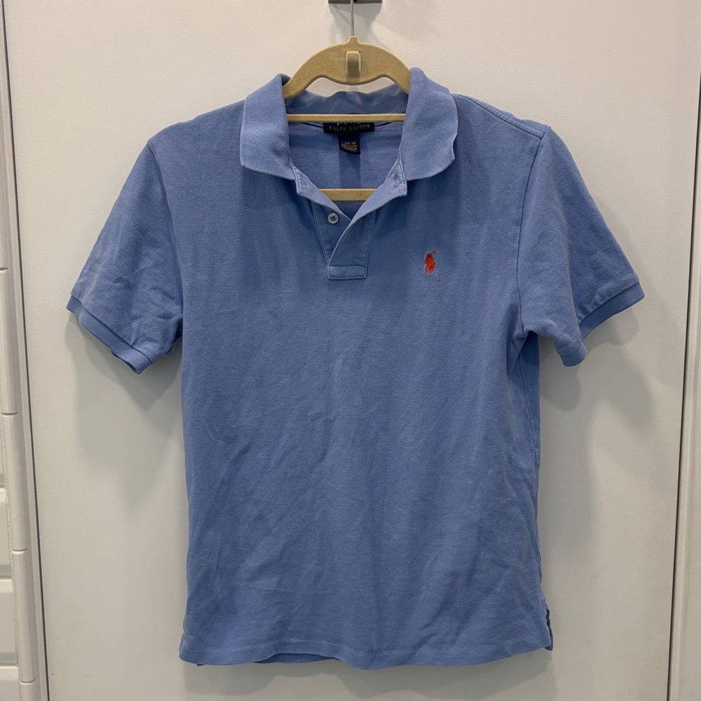 Ralph Lauren Kid’s Polo Shirt in Periwinkle Blue with Red Pony Size‎ L (14-16)